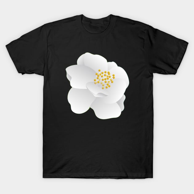 Beautiful White Jasmine Flower T-Shirt by bragova